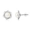 Boucles d’oreilles en argent sterling avec fleur en perle