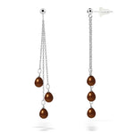 Boucles d'Oreilles Femme Or Blanc Pendantes - Vignette | Inspirations
