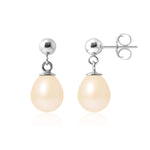 Boucles d'Oreilles Or Blanc Perle - Vignette | Inspirations