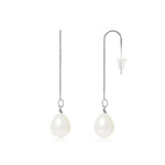 Boucles d'Oreilles Pendantes Or Blanc - Vignette | Inspirations