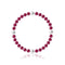 un bracelet en perles rouges et blanches