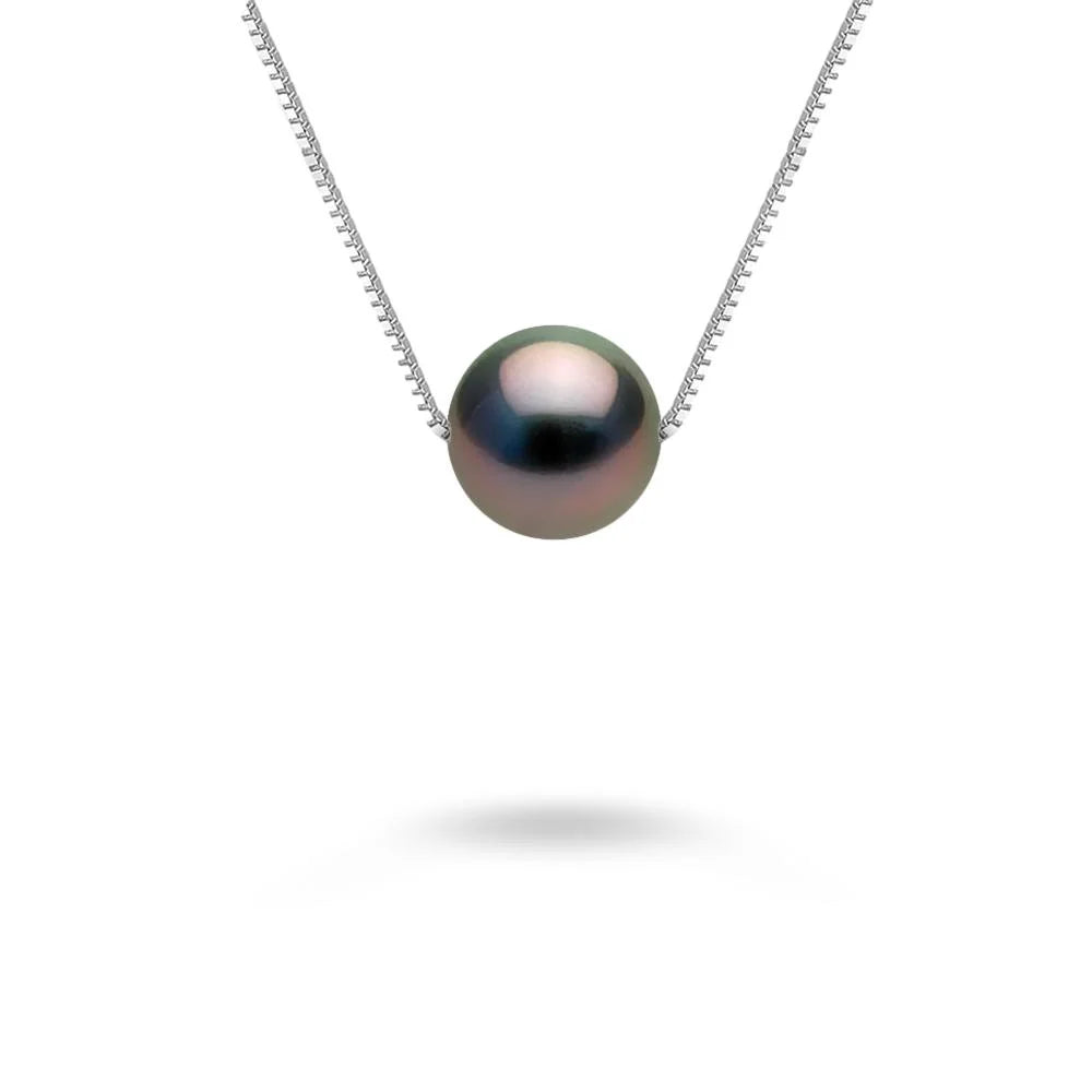 Collier Ras De Cou - Perle Noire De Tahiti Baroque & Spinelle - Plaqué Or - Neuf ROSEMIMOSA