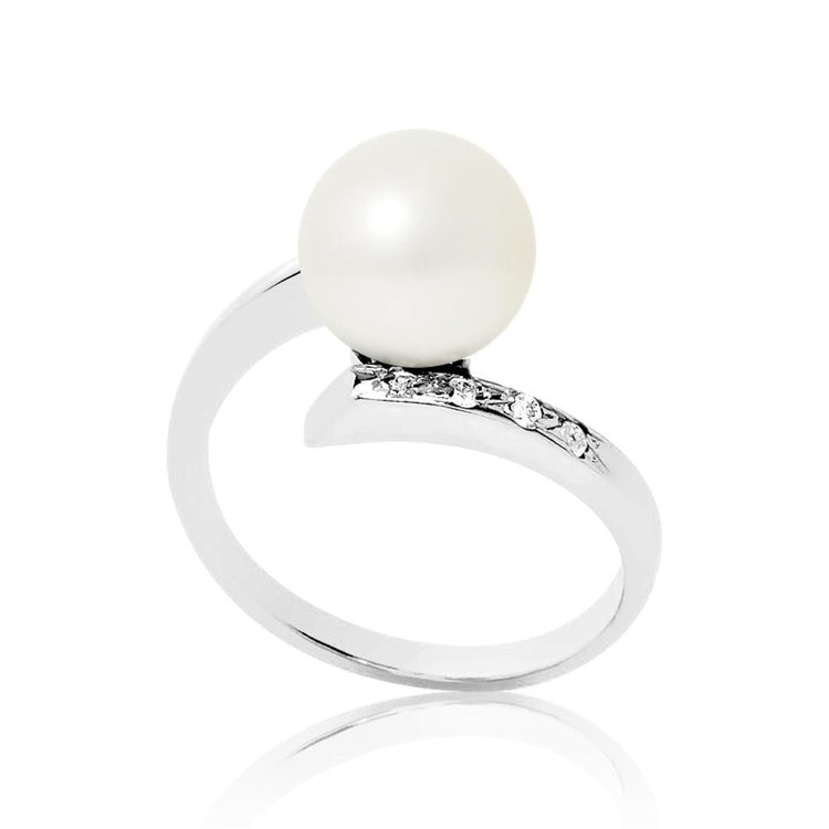 Bague En Argent Avec Perle De Culture - Taille 52, Occasion (état à Vérifier)