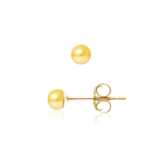 une paire de boucles d’oreilles en perles jaunes