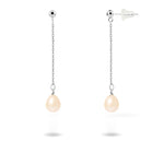 Boucles d'Oreilles Longues Perle - Vignette | Inspirations