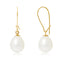 une paire de boucles d’oreilles en perles blanches et or