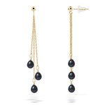 Boucles d'Oreilles Pendante Perle Noire - Vignette | Inspirations