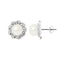 Boucles d’oreilles en argent sterling avec fleur en perle