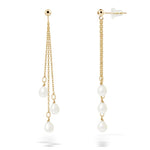 Boucles d'Oreilles Perles Blanches Pendantes - Vignette | Inspirations