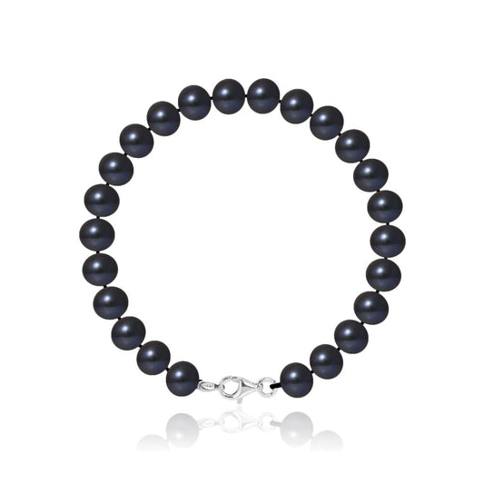 un bracelet de perles noires