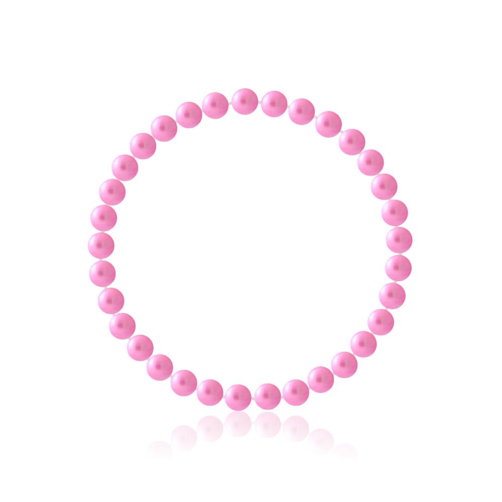 un bracelet en perles roses avec un motif rond