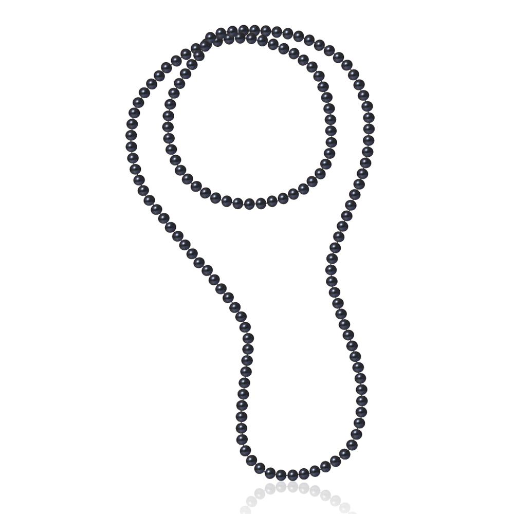 un collier de perles noires