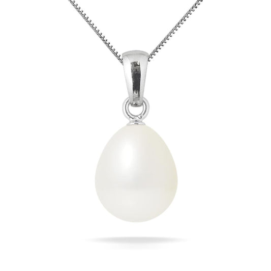 Pendentif 9-10 mm blanc