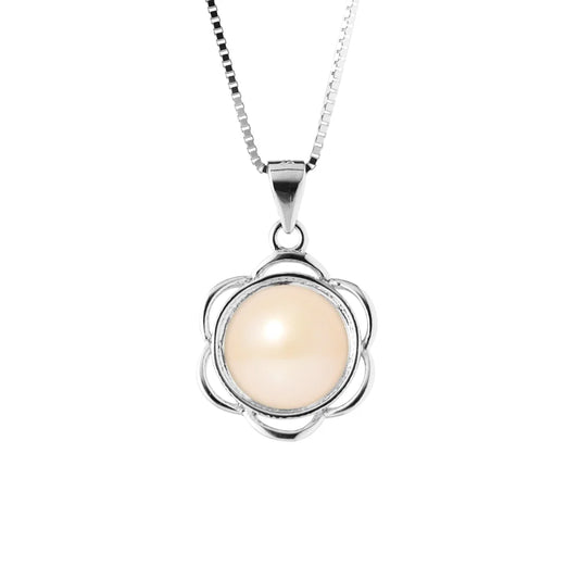 pendentif en jade blanc avec un motif floral