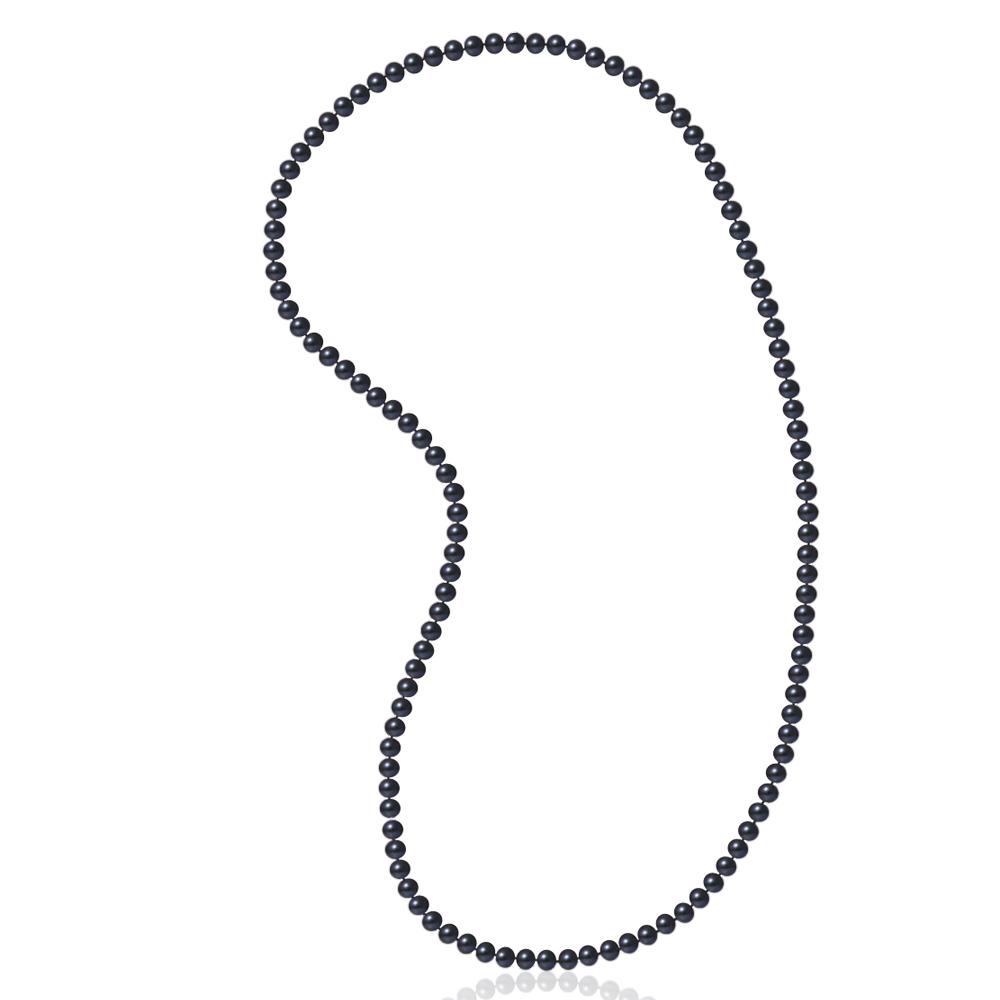 un collier de perles noires avec un fermoir en diamant