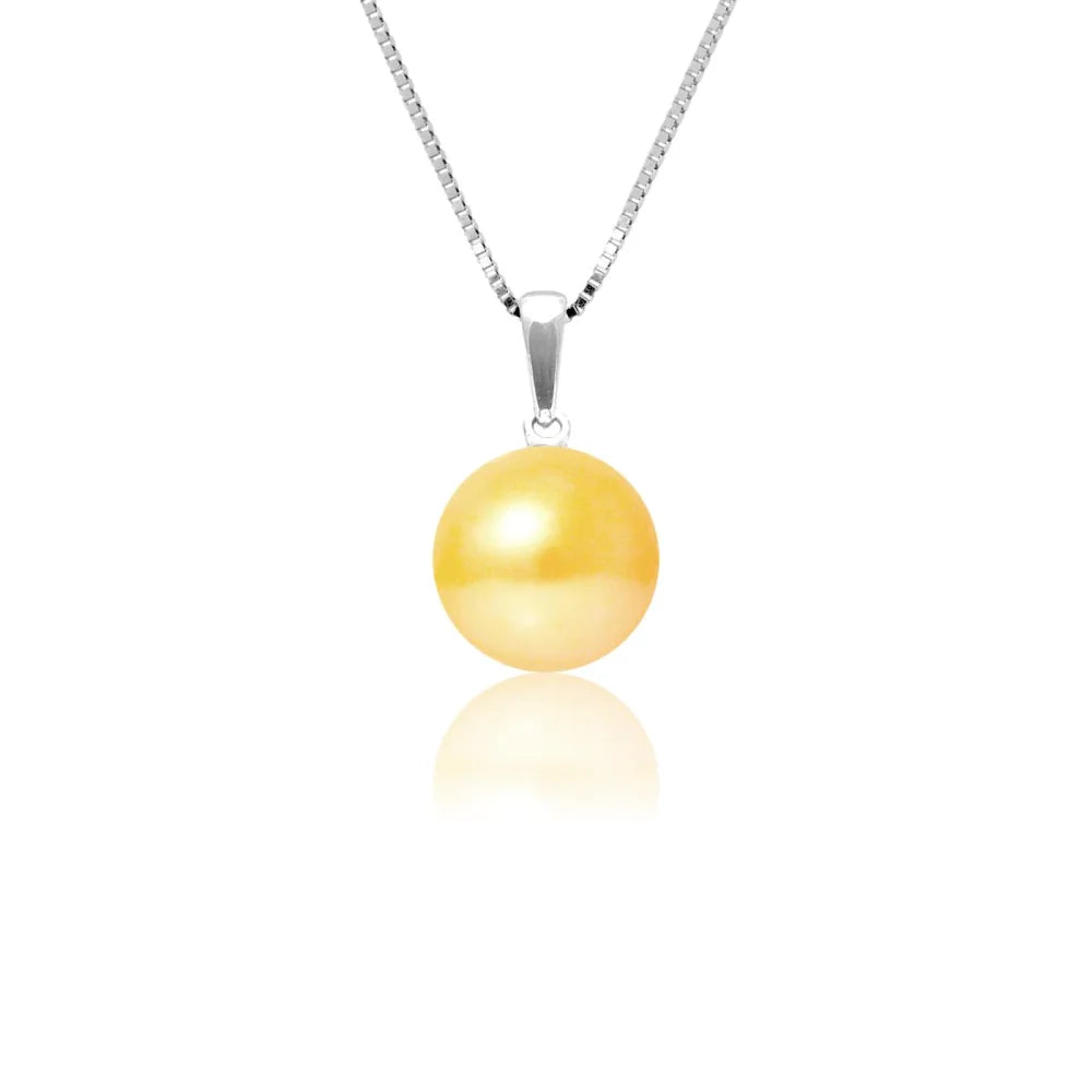 Pendentif jaune 9 - 10 mm