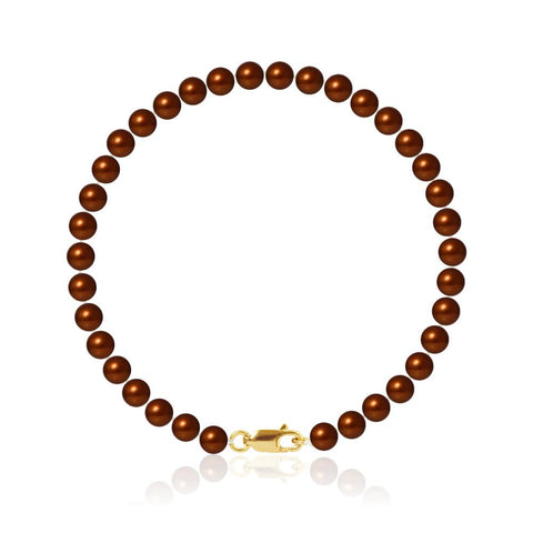Bracelet Perles Marrons - JAYDA